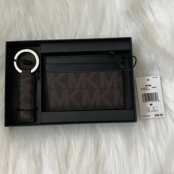 MICHAEL KORS Men's Card Case & Key Ring Boxed Set - Picture 2 of 3